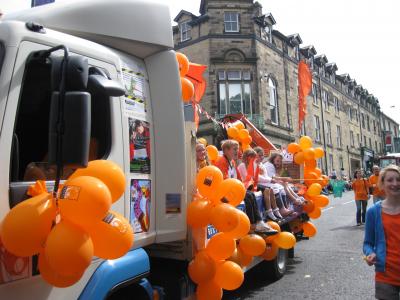 Carnival float 2009. Group: Buxton Festival Fringe. Event: BUXTON CARNIVAL FLOAT