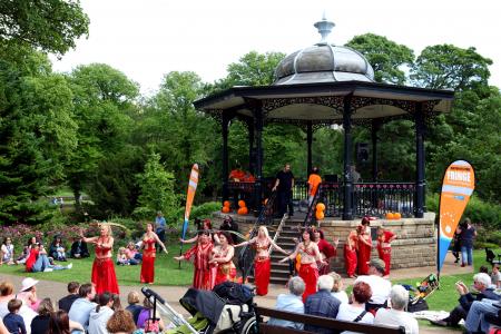 Belly Dance Flames by the Bandstand (credit Ian J. Parkes)