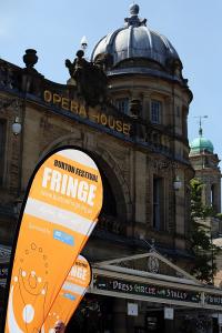 Fringe flags at the Opera House (credit: Ian J Parkes)