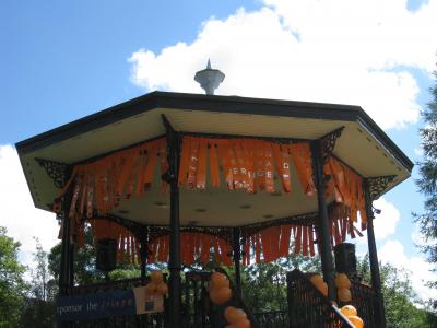 The bandstand resplendent in orange! (D.O.)