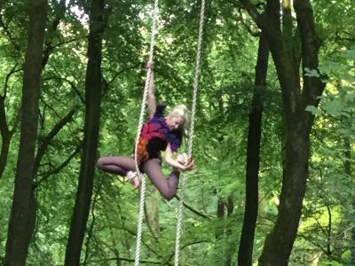 Aerial acrobatics from Whispering Woods