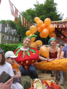 Strawberry surprise on the Fringe carnival float 2017