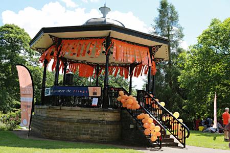The bandstand in its 2017 Fringe finery (credit: Ian J Parkes)