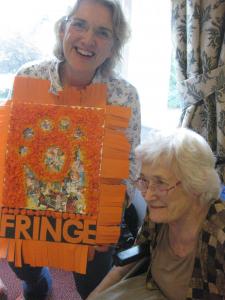 Fringe Community Links officer Linda Rolland with resident Elsie at the Pavilion Care Centre (June 2017)