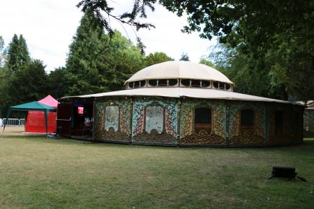 The brand new Spiegeltent in the Pavilion Gardens (credit: Ian J. Parkes 2018)