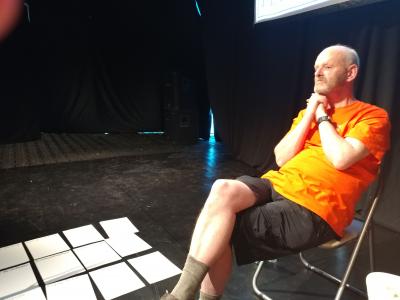 Fringe chair Keith Savage in pensive mood at the Fringe Forum (DO)