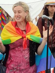 MP Ruth George at Buxton's Gay Pride Picnic (credit: Keith Savage 2019)