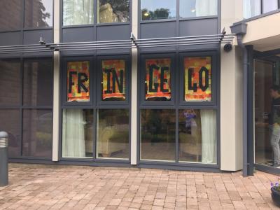 The Fringe40 banner in situ - a landmark on London Road. (credit: Linda Rolland)