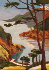 A Corsican landscape, acrylic on canvas (credit: Jane Barson)