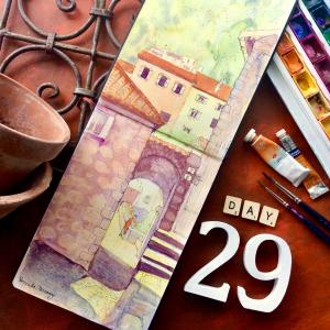 100 day sketchbook project Tuscany