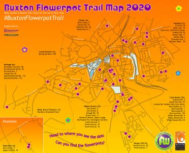 Buxton Flowerpot Trail 2020 map (Fringe version)