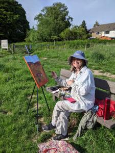 Plein air painting begins for the Buxton Spa Prize competition (DO)