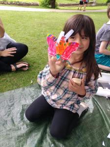 A young participant at a Tiny! workshop (SB 2021)