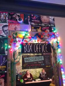 The box office at Underground (credit: Stephanie Billen 2023)