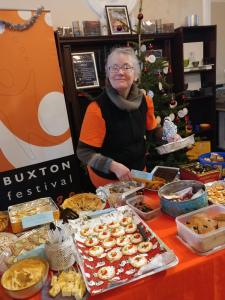 A welcoming smile from Fringe Friends co-ordinator and Vice Chair, Jeanette at the Christmas Party (SB 2022)