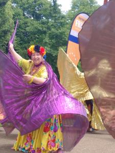 Purple haze with the Belly Dance Flames at Fringe Sunday 2023.