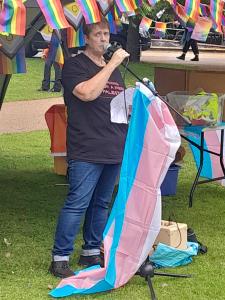 Support for Palestine at the High Peak Pride Picnic (RH)