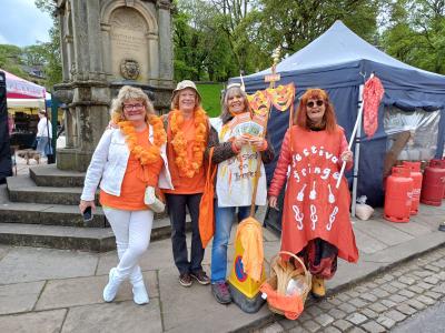 Moira, Pam, Steph and Catherine are out and about at Buxton's Spring Fair