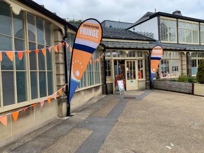 Grand entrance to the 2025 Fringe information Desk (credit: Jeanette Hamilton)