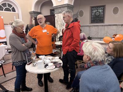 Caroline with Ian and Stuart with Charlie Moritz in the foreground (MK)