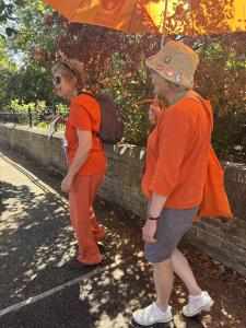 Sandra and Pam are putting in the steps (MK)