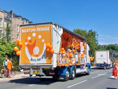 Looking fab from all angles - the Fringe float at the carnival (credit: Maria Carnegie 2025)