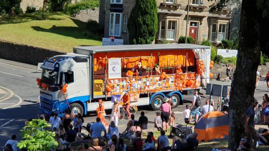 The float in all its glory as seen from The Slopes (credit: Stephen Walker 2025)