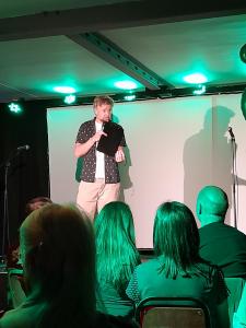 Comedian Rob Rouse is our host for the night (CG)