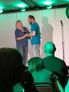 Michelle Watson and Graham Winter from GAP Theatre's Death of the Author (CG)