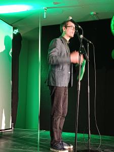 Underground's Tom Crawshaw explains that working women and lazy men are all welcome at Underground's newest venue, the Buxton Working Men's Club (credit: Stephanie Billen 2025).