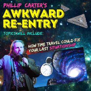 Phillip Carter, telling jokes about time travel