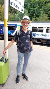 Canadian performer John Arthur Sweet arrives in Buxton (RH)