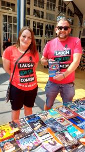 Laugh for Life Comedy performers visit the Fringe Desk (RH)