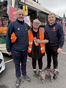 Supportive team from High Peak Buses at the Spring Fair (MK)