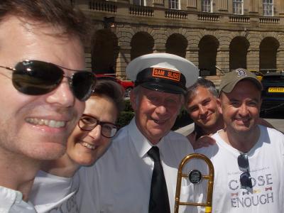 Musician Sam Slide and friends at Buxton Carnival (SS)
