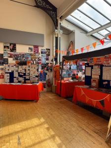 The newly set up Fringe Desk