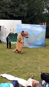 Part of the colourful cast of Guardians of the Wye (RH)
