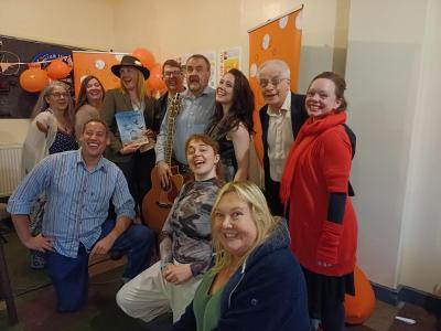 Picture shows: back row from left to right: Angela Buttrill, Helen Bates and Josie Kelly (Chapel Players), comedian Dom Hutchins, singer-songwriter Will Hawthorne, actor/writer Siobhán Healey, actor Stewart Taylor, singer Taylor Giacoma, middle row: actor Nathan Dowling, spoken word performer Skye Lilly, front row: variety star Charles Lloyd and actor Jan Brennan (credit: Stephanie Billen)