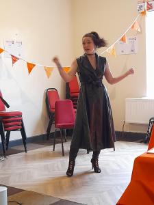 Siobhán Healey in full flight (CG)