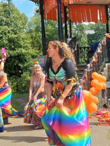 Bella's Belly Dancers perform at Fringe Saturday (credit: Stephanie Billen 2026)