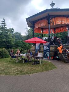 Utter Radio are set up next to the bandstand (credit: Stephanie Billen)