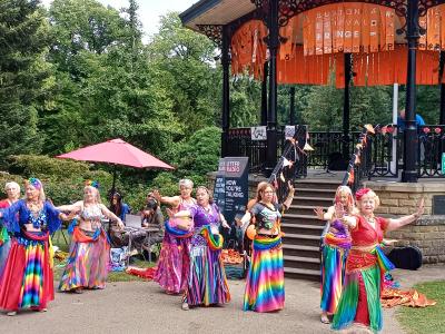 Bella's Belly Dancers at Fringe Saturday (credit: Stephanie Billen 2026)