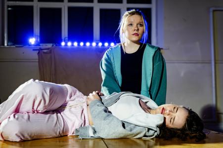 Rosie O'Neill as Young Harri and Imogen Vernon as Serena (credit: David John King)